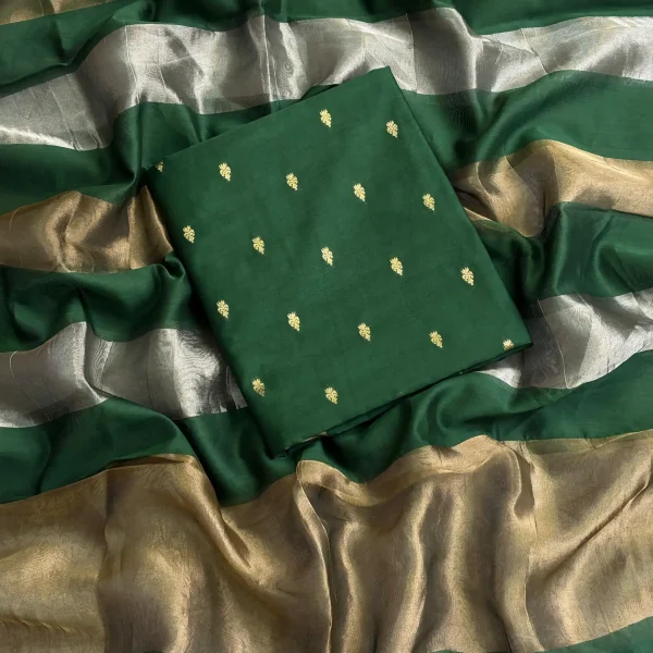 CHANDERI SILK SUIT SET (Green)
